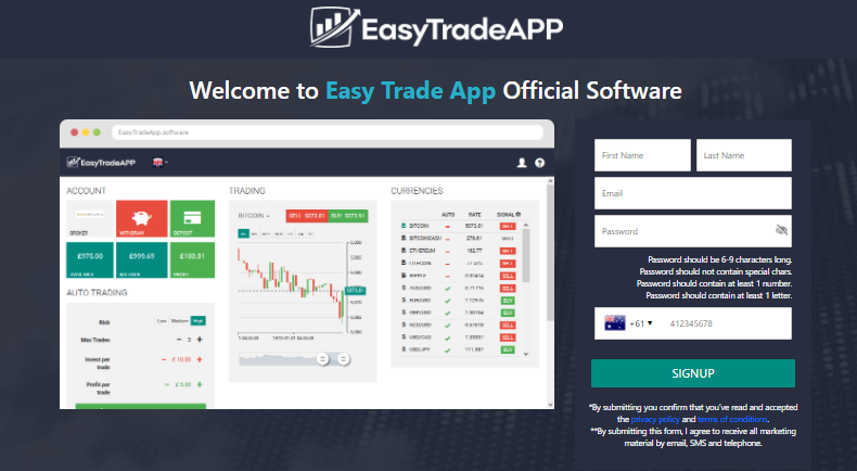 Easy Trade App Screenshot